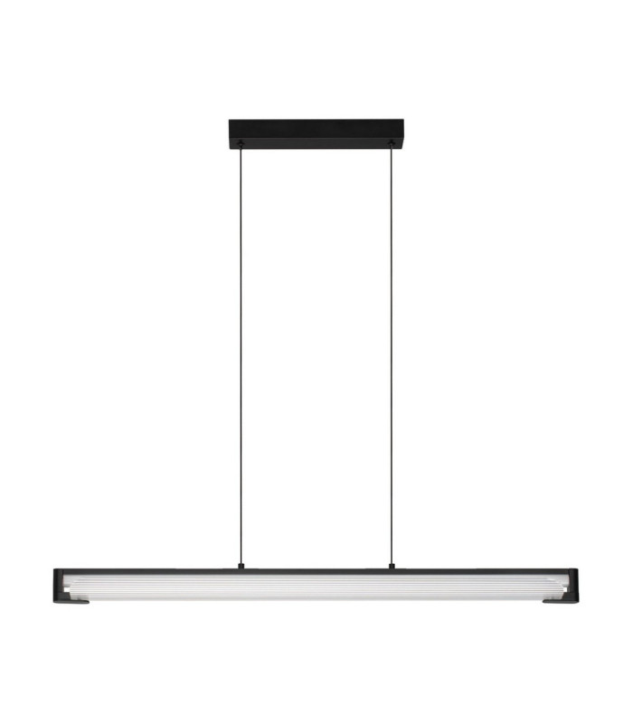 Emery Bar Pendant Ceiling Light Matt Black Clear Triac Dimmable LED 20W 1317lm 3000K-1