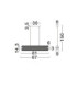 Emery Bar Pendant Ceiling Light Matt Black Clear Triac Dimmable LED 41W 2941lm 3000K-3