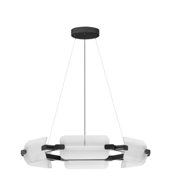 Emery Integrated LED Pendant Ceiling Light Matt Black Clear Triac Dimmable LED 48W 3332lm 3000K-1