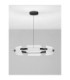 Emery Integrated LED Pendant Ceiling Light Matt Black Clear Triac Dimmable LED 48W 3332lm 3000K-3