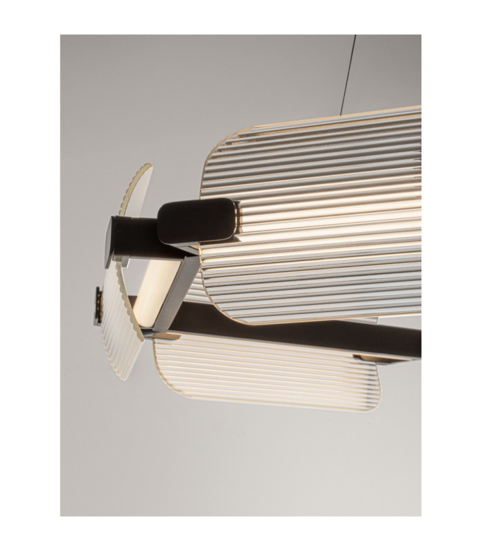 Emery Integrated LED Pendant Ceiling Light Matt Black Clear Triac Dimmable LED 48W 3332lm 3000K-5