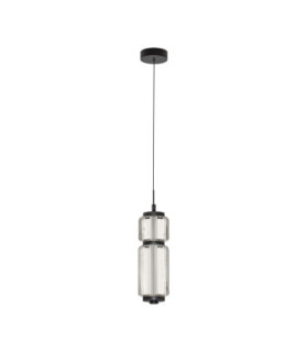 Liessa Slim Pendant Ceiling Light Sandy Black Clear LED 7W 267lm 3000K-1