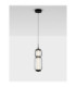 Liessa Slim Pendant Ceiling Light Sandy Black Clear LED 7W 267lm 3000K-4