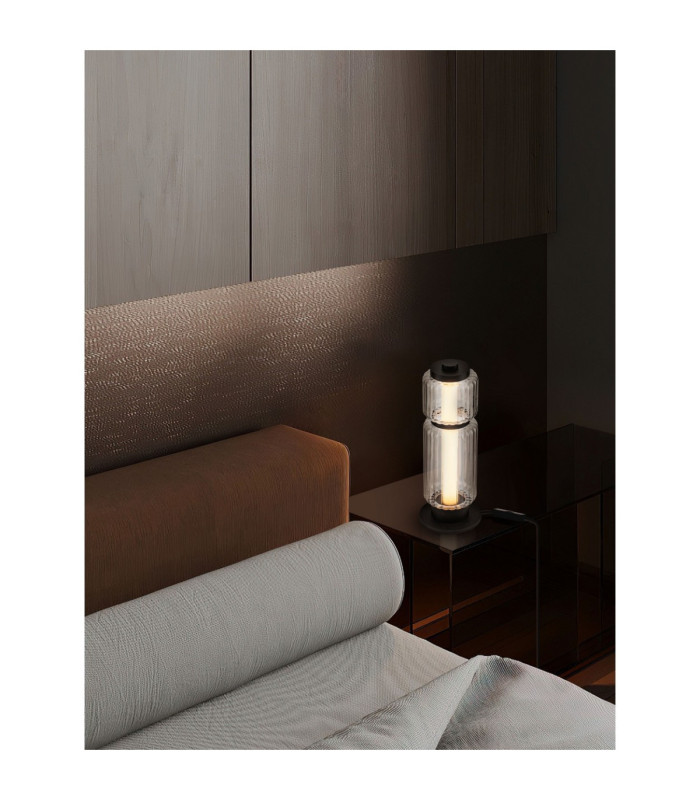 Liessa Integrated LED Table Lamp Sandy Black Clear LED 7W 267lm 3000K Switch On/Off-2
