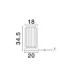 Vesper Integrated LED Table Lamp Amber Glossy Gold Dimmable LED 10W 700lm 3000K-6