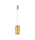 Vesper Slim Pendant Ceiling Light Amber Glossy Gold Triac Dimmable LED 10W 700lm 3000K-1