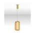 Vesper Slim Pendant Ceiling Light Amber Glossy Gold Triac Dimmable LED 10W 700lm 3000K-4