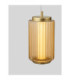 Vesper Slim Pendant Ceiling Light Amber Glossy Gold Triac Dimmable LED 10W 700lm 3000K-5