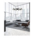 Century Multi Arm Pendant Ceiling Light Matt Black Clear Frost LED G9 12x5W-2
