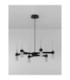 Century Multi Arm Pendant Ceiling Light Matt Black Clear Frost LED G9 12x5W-3