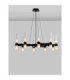 Century Multi Arm Pendant Ceiling Light Matt Black Clear Frost LED G9 20x5W-4