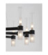 Century Multi Arm Pendant Ceiling Light Matt Black Clear Frost LED G9 20x5W-6