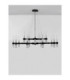 Century Multi Arm Pendant Ceiling Light Matt Black Clear Frost LED G9 30x5W-3