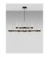 Century Multi Arm Pendant Ceiling Light Matt Black Clear Frost LED G9 30x5W-4