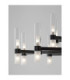 Century Multi Arm Pendant Ceiling Light Matt Black Clear Frost LED G9 30x5W-5