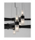 Century Multi Arm Pendant Ceiling Light Matt Black Clear Frost LED G9 30x5W-7