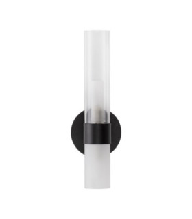 Century Wall Lamp Matt Black Clear Frost LED G9 2x5W-1