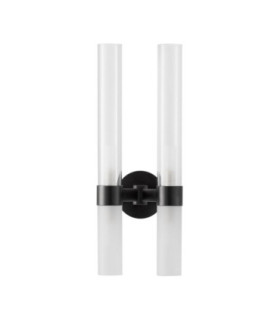 Century Wall Lamp Matt Black Clear Frost LED G9 4x5W-1