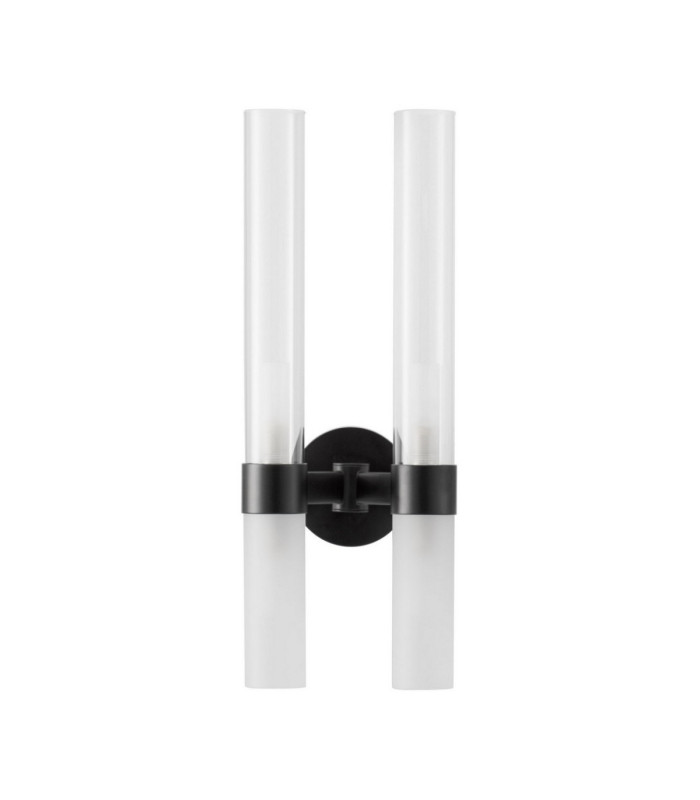 Century Wall Lamp Matt Black Clear Frost LED G9 4x5W-1