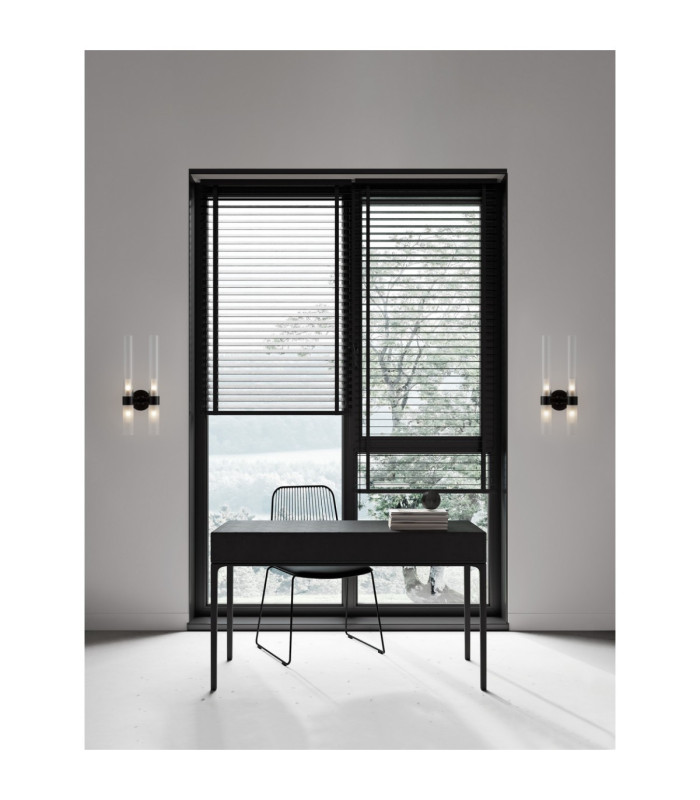 Century Wall Lamp Matt Black Clear Frost LED G9 4x5W-2