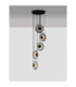 Ballet Cluster Pendant Ceiling Light Sandy Black Smokey Grey Triac Dimmable LED 40W 1100lm 3000K-4