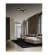 Ballet Integrated LED Semi Flush Ceiling Light Sandy Black Smokey Grey Triac Dimmable LED 24W 660lm 3000K-2