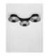 Ballet Integrated LED Semi Flush Ceiling Light Sandy Black Smokey Grey Triac Dimmable LED 24W 660lm 3000K-3