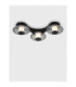 Ballet Integrated LED Semi Flush Ceiling Light Sandy Black Smokey Grey Triac Dimmable LED 24W 660lm 3000K-4