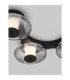 Ballet Integrated LED Semi Flush Ceiling Light Sandy Black Smokey Grey Triac Dimmable LED 24W 660lm 3000K-5