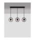 Ballet Bar Pendant Ceiling Light Sandy Black Smokey Grey Triac Dimmable LED 24W 660lm 3000K-3