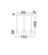 Ballet Bar Pendant Ceiling Light Sandy Black Smokey Grey Triac Dimmable LED 24W 660lm 3000K-6