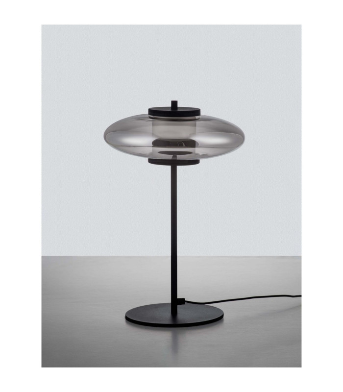 Ballet Integrated LED Table Lamp Sandy Black Smokey Grey LED 8W 221lm 3000K Swich On/Off-3