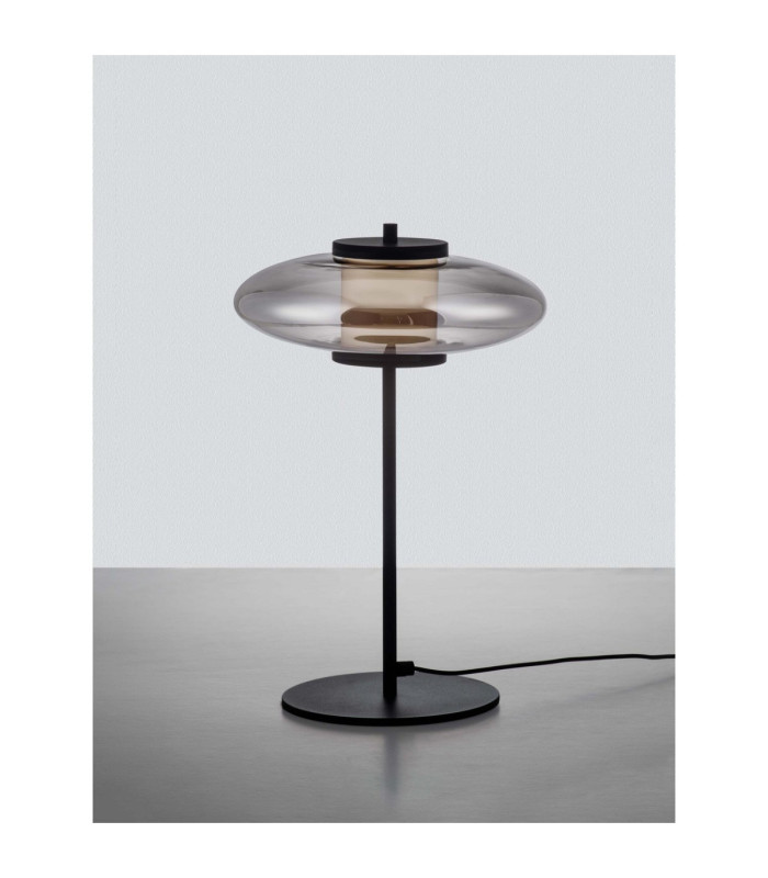 Ballet Integrated LED Table Lamp Sandy Black Smokey Grey LED 8W 221lm 3000K Swich On/Off-4