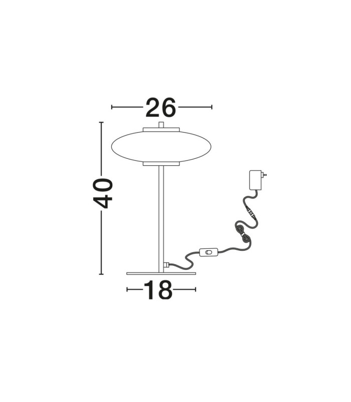 Ballet Integrated LED Table Lamp Sandy Black Smokey Grey LED 8W 221lm 3000K Swich On/Off-5