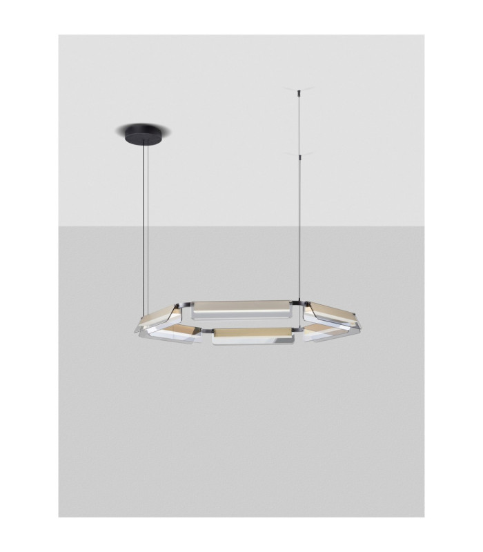 Apnea Integrated LED Pendant Ceiling Light Sandy Black Gold Grey Triac Dimmable LED 61W 3660lm 3000K-3