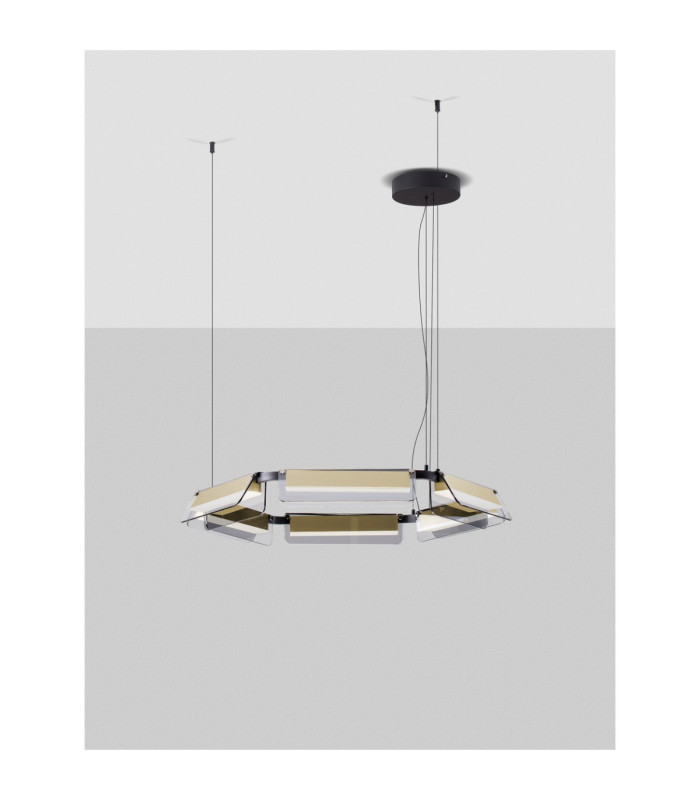 Apnea Integrated LED Pendant Ceiling Light Sandy Black Gold Grey Triac Dimmable LED 39W 2340lm 3000K-3
