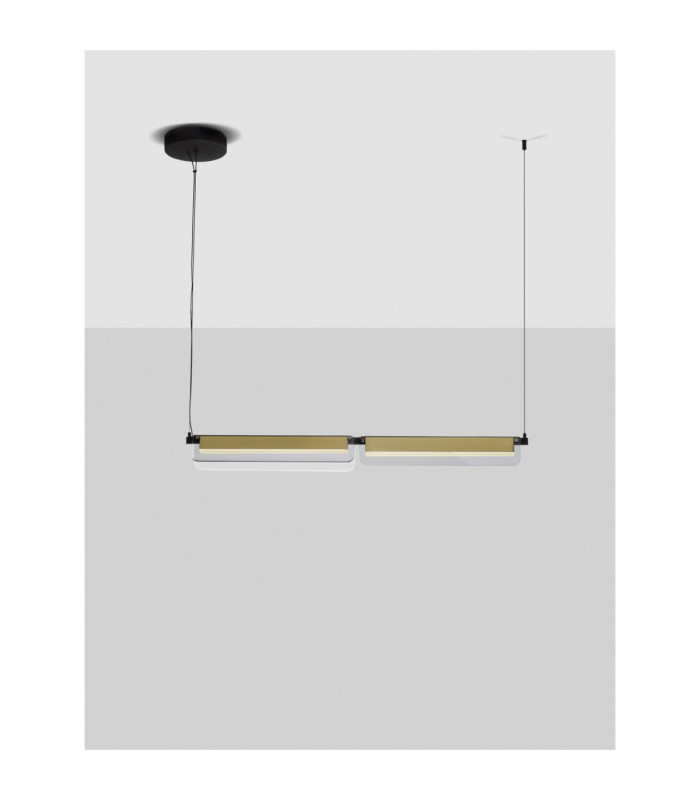 Apnea Bar Pendant Ceiling Light Sandy Black Gold Grey Triac Dimmable LED 20W 1200lm 3000K-4