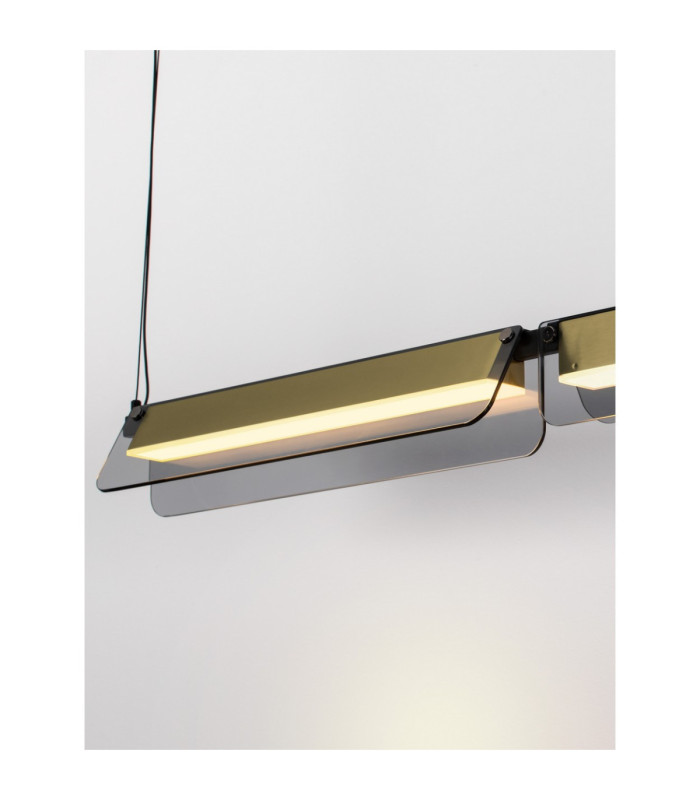 Apnea Bar Pendant Ceiling Light Sandy Black Gold Grey Triac Dimmable LED 20W 1200lm 3000K-5