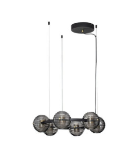 Las Globe Pendant Ceiling Light Sandy Black Gold Grey Triac Dimmable LED 60W 3000lm 3000K-1