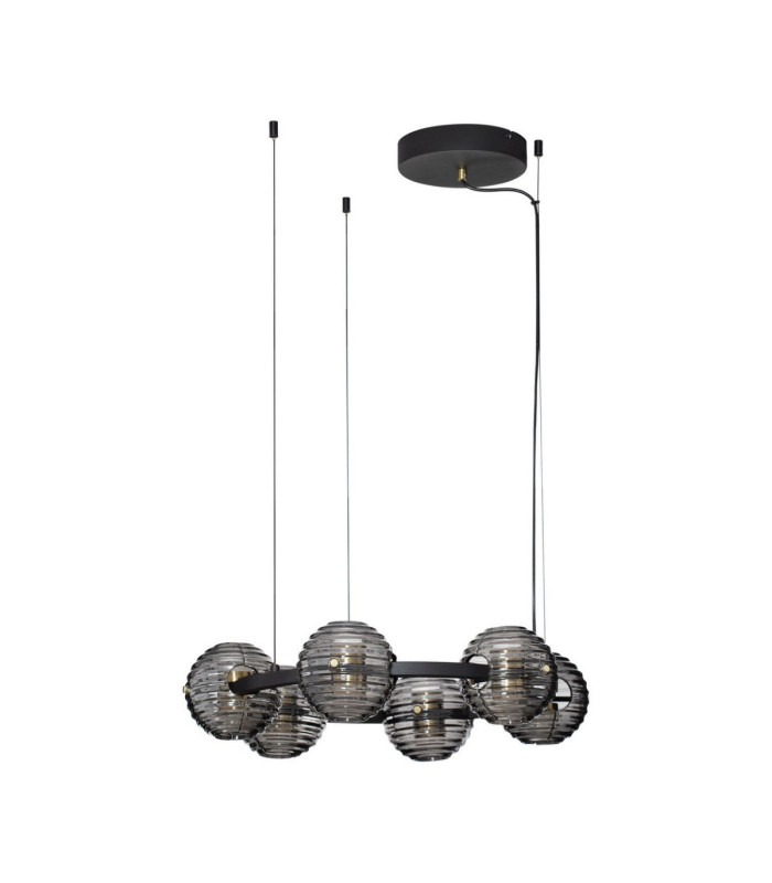Las Globe Pendant Ceiling Light Sandy Black Gold Grey Triac Dimmable LED 60W 3000lm 3000K-1