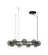 Las Globe Pendant Ceiling Light Sandy Black Gold Grey Triac Dimmable LED 91W 4550lm 3000K-1