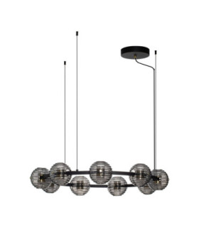 Las Globe Pendant Ceiling Light Sandy Black Gold Grey Triac Dimmable LED 91W 4550lm 3000K-1