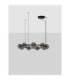 Las Globe Pendant Ceiling Light Sandy Black Gold Grey Triac Dimmable LED 91W 4550lm 3000K-3