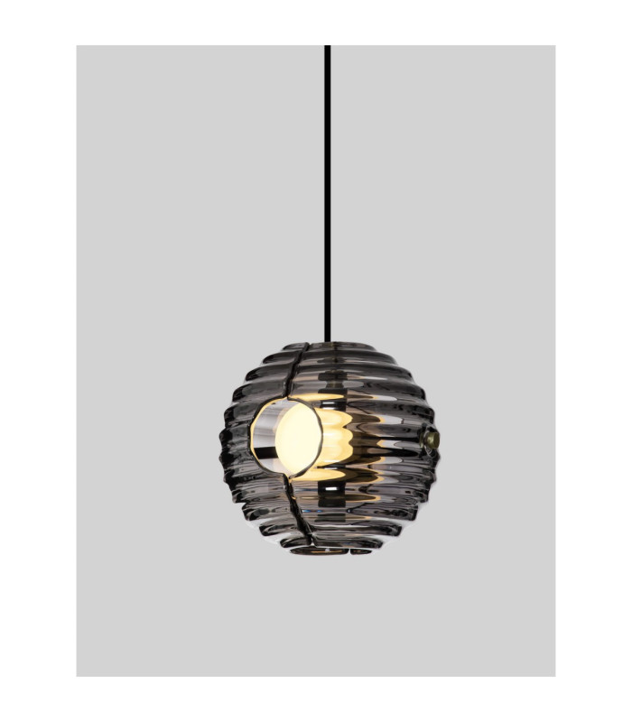 Las Globe Pendant Ceiling Light Sandy Black Gold Grey LED 13W 650lm 3000K-5