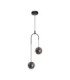 Las Globe Pendant Ceiling Light Sandy Black Gold Grey LED 20W 1000lm 3000K-1