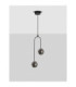 Las Globe Pendant Ceiling Light Sandy Black Gold Grey LED 20W 1000lm 3000K-3