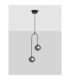Las Globe Pendant Ceiling Light Sandy Black Gold Grey LED 20W 1000lm 3000K-4