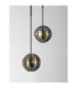 Las Globe Pendant Ceiling Light Sandy Black Gold Grey LED 20W 1000lm 3000K-5