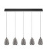 Alish Bar Pendant Ceiling Light Matt Black Smokey Triac Dimmable LED 37W 1444lm 3000K-1