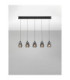 Alish Bar Pendant Ceiling Light Matt Black Smokey Triac Dimmable LED 37W 1444lm 3000K-4
